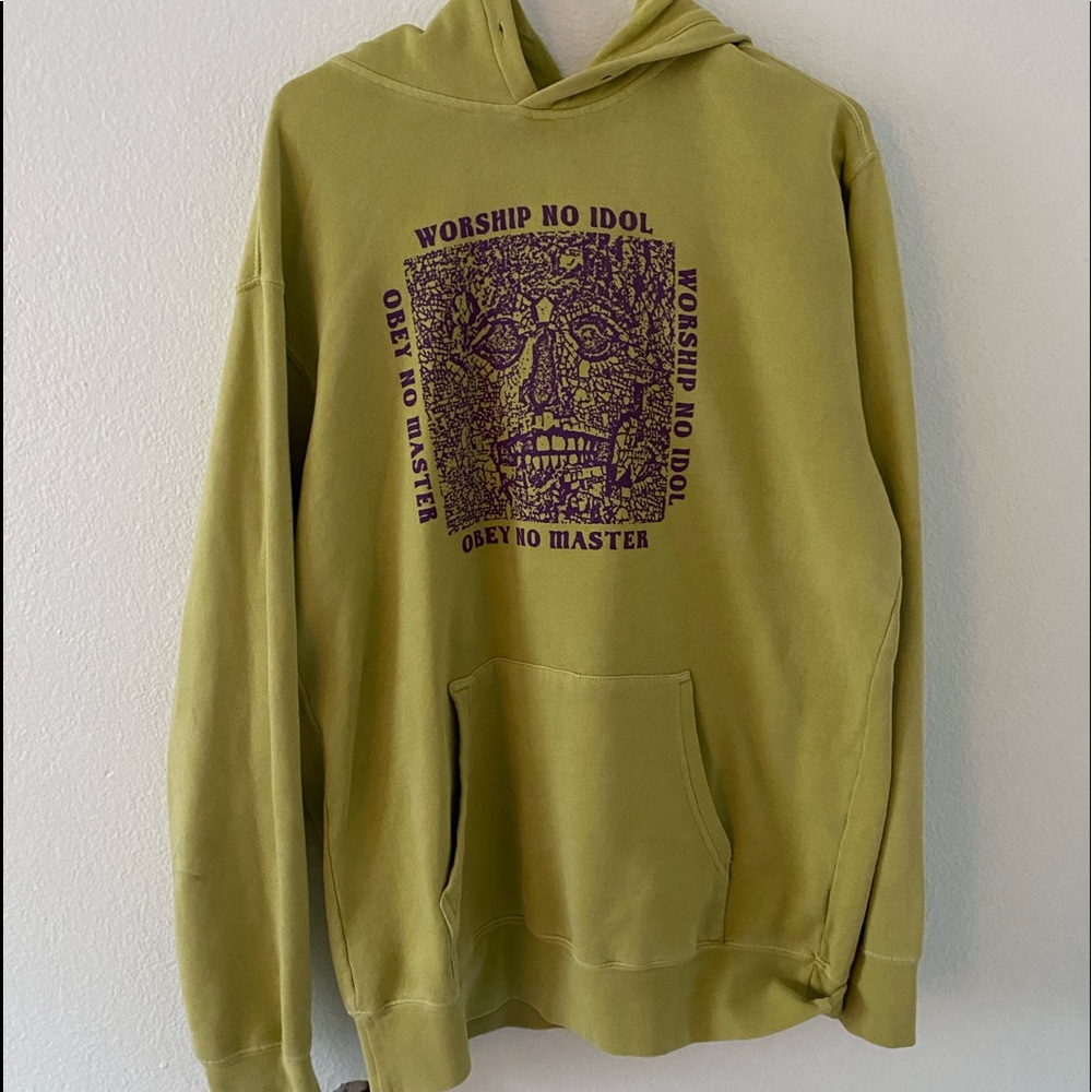Obey oversized green hoodie